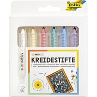 folia Kreidestifte-Set, farbig sortiert, 6er Etui