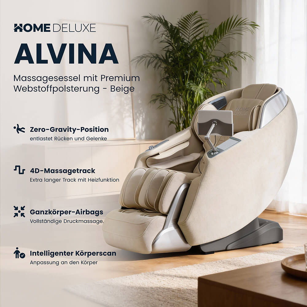 Home Deluxe 4058166322777 Massagesessel Beige – Bild 3