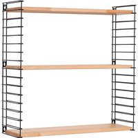 metaltex Bücherregal Tomado Buche/Schwarz 70x21x68 cm