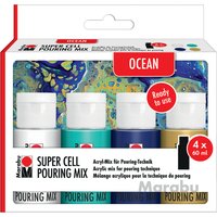 Marabu Super Cell Pouring Mix-Set OCEAN, 4 x 60 ml – Bild 2