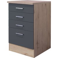 Unterschrank Tiago Basaltgrau/San Remo Eiche hell NB 50x85x60cm