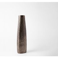 Vase Conico B14 x T9 x H48 cm Aluminium Mokka Bronze Gegossen