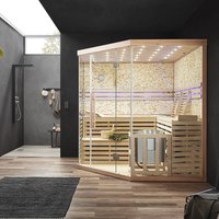Traditionelle Sauna mit Kunststeinwand SKYLINE BIG XL - 200 x 200 cm für 6 Personen – Bild 2