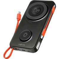 LogiLink Magnetische Powerbank, 10.000 mAh, USB-A/USB-C