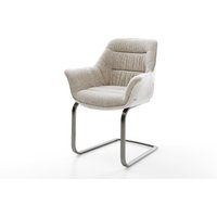 Freischwinger Kaira-Flex Webstoff Soft Beige Freischwinger flach Graphit – Bild 2