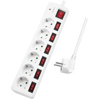 LogiLink Steckdosenleiste, 6-fach, Einzel- & Hauptschalter – Bild 2