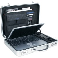 ALUMAXX Laptop-Attaché-Koffer, MERCATO, Aluminium, silber