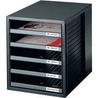 HAN Schubladenbox SCHRANK-SET, 5 offene Schübe, schwarz – Bild 2