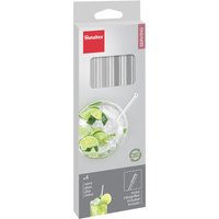 metaltex Trinkhalm, aus Glas, Länge: 200 mm, gerade, 4er