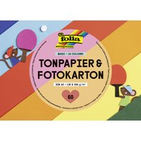 folia Tonpapier- und Fotokarton-Block BASIC, A6, 60 Blatt