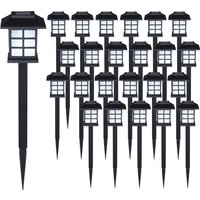 monzana LED Solarleuchten 24er-Set Schwarz