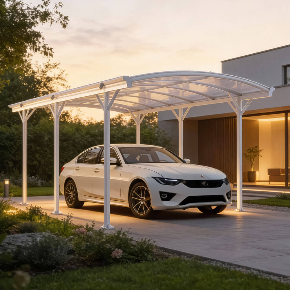 Design Carport FALO - 505 x 300 cm Weiß – Bild 3