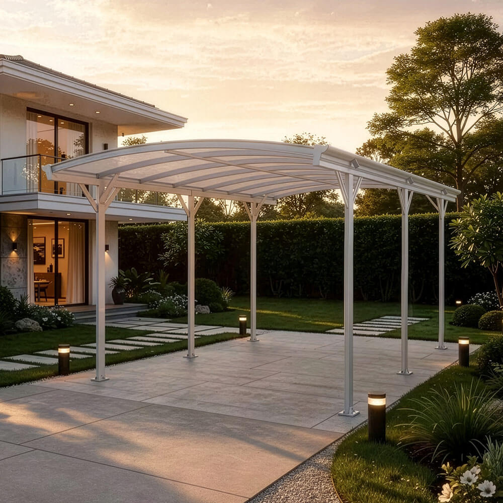 Design Carport FALO - 505 x 300 cm Weiß – Bild 4