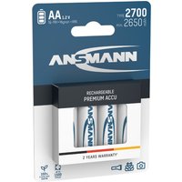 ANSMANN NiMH Akku Premium, Mignon AA, 2.700 mAh, 4er-Blister