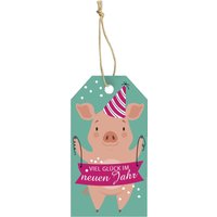CACTUS Neujahrs-Geschenkanhänger, Partyschwein