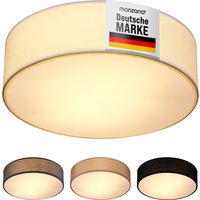 monzana® Deckenlampe Weiß Stoff Ø30cm