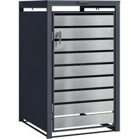 phoenix Mülltonnenbox GB1168ASK, Silberoptik, 1-türig – Bild 2