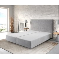 Boxspringgestell Dream-Well 160x200 cm Mikrofaser Grau – Bild 2