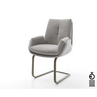 Freischwinger Clea-Flex Strukturstoff Soft Grau Freischwinger flach Effektfinish Titan