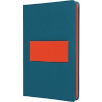 sigel Notizbuch Linescape, DIN A5, liniert, blau/neonorange