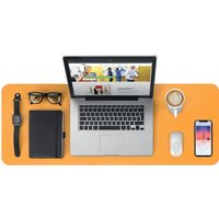 sigel Schreibunterlage, Lederimitat, rollbar, gelb/grau