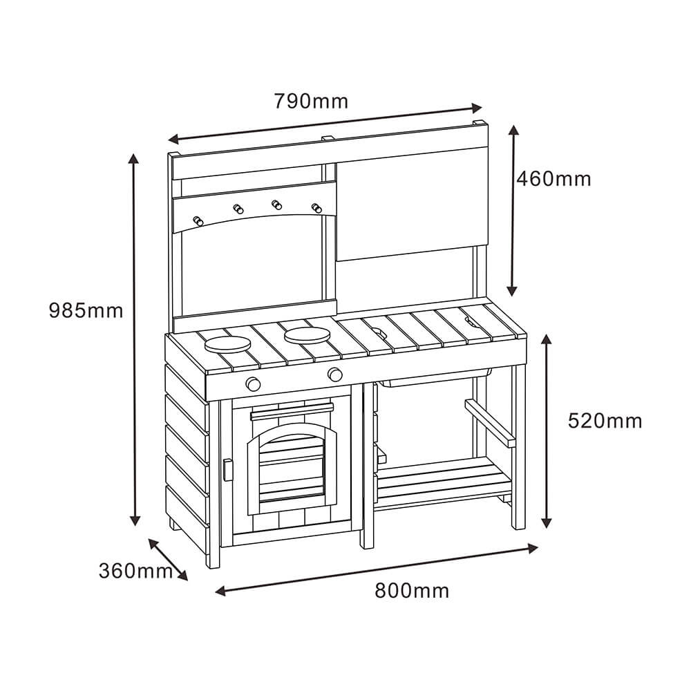 Matschküche aus Holz MUDINO - Grau – Bild 5