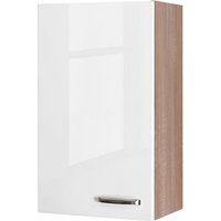 Hängeschrank Valero Weiß Hochglanz/Sonoma Eiche NB 50x89x32cm – Bild 2