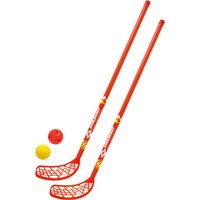 SCHILDKRÖT Fun-Hockey Set, 4-teilig, rot / gelb