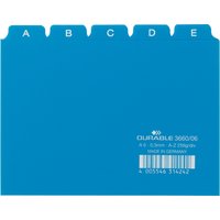 DURABLE Karteiregister A - Z, PP, A6 quer, blau, 25-teilig