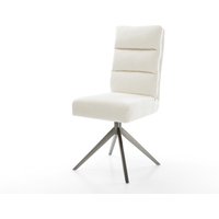 Drehstuhl Pela-Flex Bouclé Soft Beige Kreuzgestell breit Graphit 360 drehbar Wippfunktion Taschenfederkern