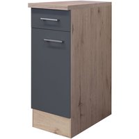 Unterschrank Tiago Basaltgrau/San Remo Eiche NB hell ca. 30x85x60cm
