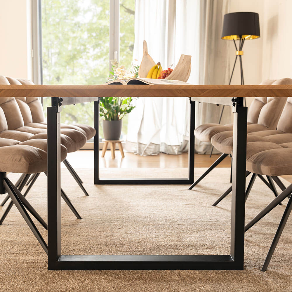 Home Deluxe 4058166271556 Esstisch Fishbone Oak – Bild 5
