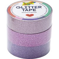 folia Deko-Klebeband, Glitter Tape, rosa/pink/lila – Bild 2