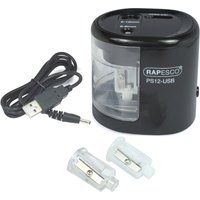 RAPESCO Elektrischer Doppel-Spitzer PS12-USB, schwarz