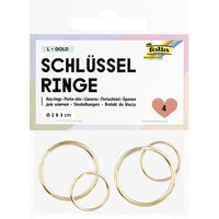 folia Metall-Schlüsselringe L, Größen sortiert, gold – Bild 2
