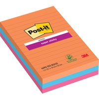 Post-it Haftnotizen super sticky notes, liniert, 101x152 mm – Bild 2
