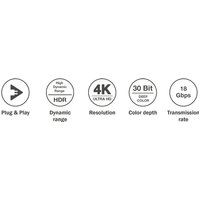 DIGITUS HDMI AOC Hybrid Glasfaser-Anschlusskabel, 10 m – Bild 2