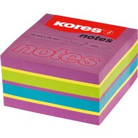 Kores Haftnotizen Würfel, 50 x 50 mm, neonfarben, 4-farbig
