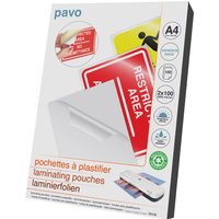 pavo Laminierfolientasche, DIN A4, selbstklebend, 150 mic