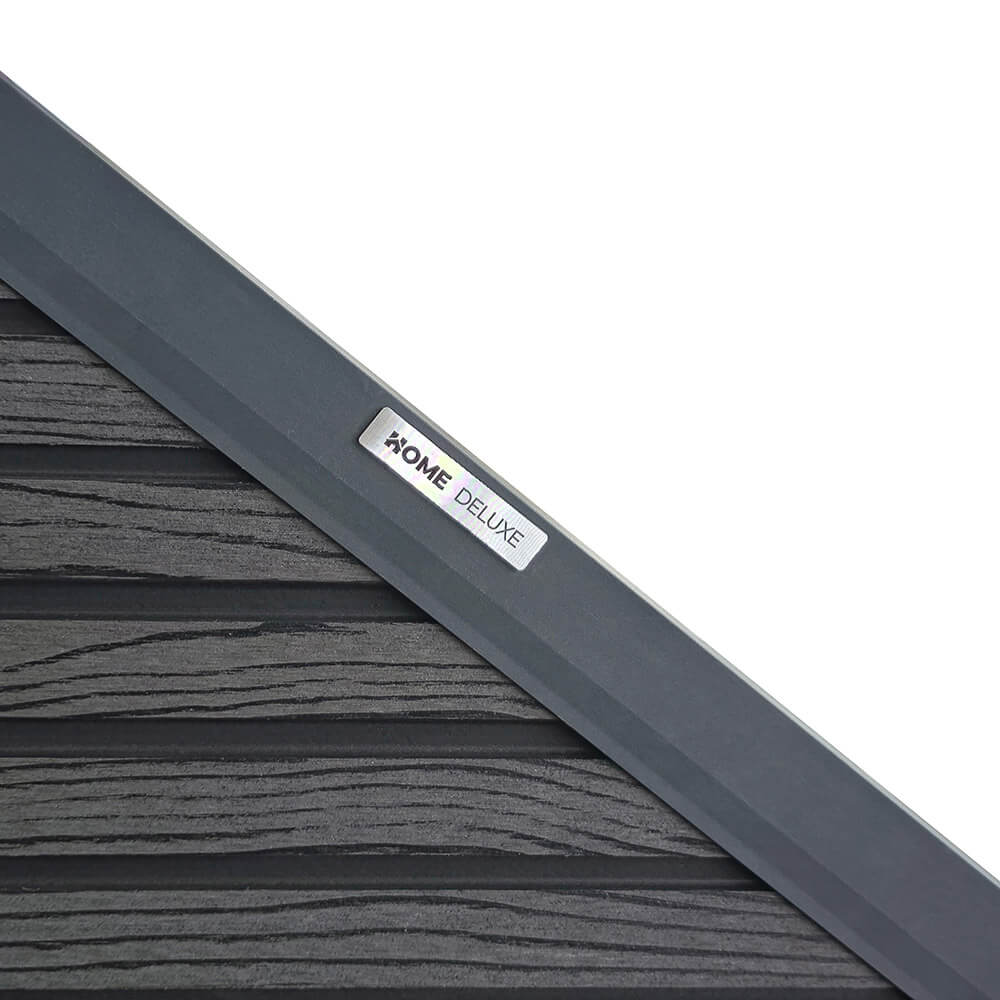 WPC Sichtschutzzaun Schrägelement CALLADO PREMIUM Horizontale Paneele - Höhe: 185 cm – Bild 6