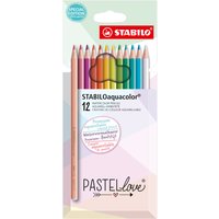 STABILO Aquarell-Buntstift aquacolor Pastellove, 12er Etui – Bild 2