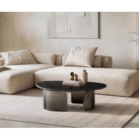 DELIFE Marvello Couchtisch Marmor Metall