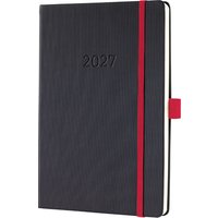 sigel Buchkalender Conceptum 2027, ca. DIN A5, schwarz/rot