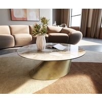 DELIFE Edge Couchtisch Keramik Rund