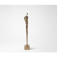Figur Aureon B14 x T14 x H91 cm Aluminium Champagner Handgemacht