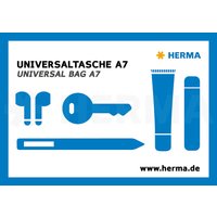 HERMA Reißverschlusstasche, Mesh Bags, DIN A7, blau