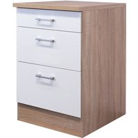 Auszugsunterschrank Samoa Weiß/Braun 60x85x60cm – Bild 2