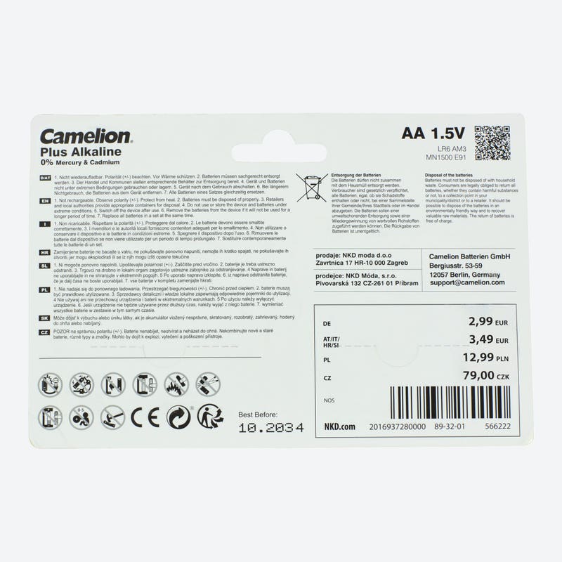 NKD 1693728 Camelion Batterien AA – Bild 4