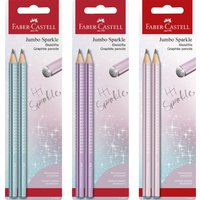 FABER-CASTELL Bleistiftset Jumbo GRIP SPARKLE, sortiert