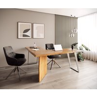 DELIFE Live-Edge Schreibtisch Akazie